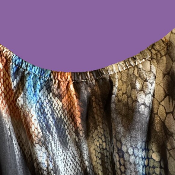 Boston Proper Python Melange Maxi Halter Dress 6 Whimsical Flowing Cruise NWT - Picture 14 of 15